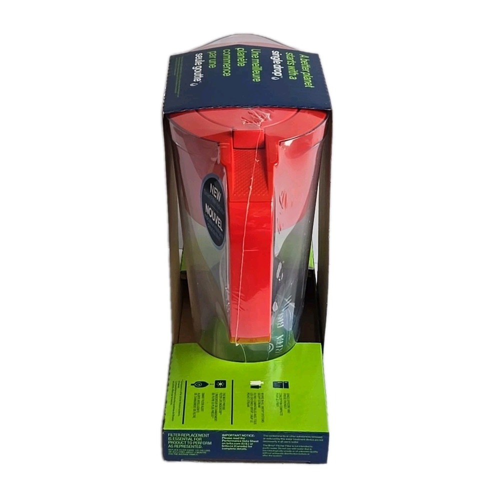 NEW Brita Elite 6-Cup Red Water Pitcher 1 Pack Clean Filter Smart Filter Alert - Picture 12 of 16